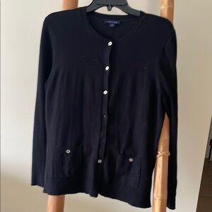 Tommy Hilfiger Black Cardigan Sweater sz L